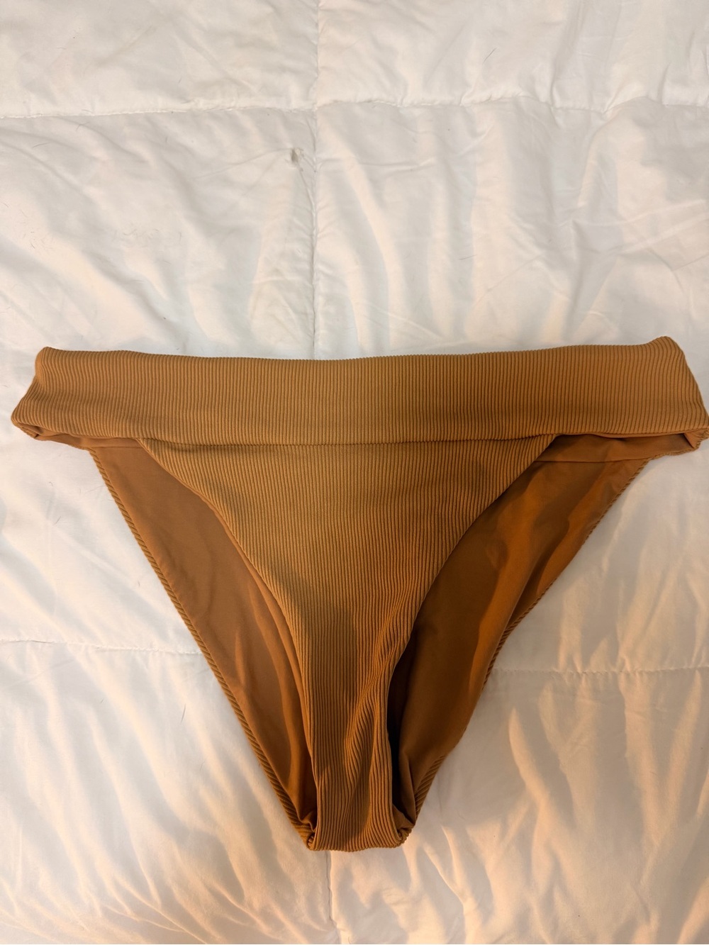 l*space High-Waist Ribbed Bottoms in Tan